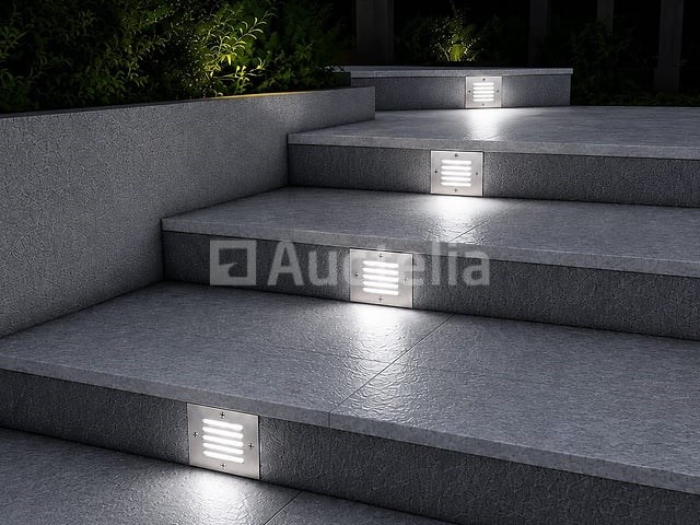6 x led trapverlichting 3w - 6400k koud wit – ip54 – akik - afbeelding 2 van  5