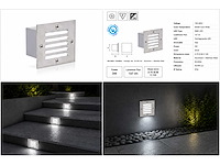 6 x led trapverlichting 3w - 6400k koud wit – ip54 – akik - afbeelding 5 van  5