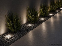 6 x led trapverlichting 3w - 6400k koud wit – ip54 – akik - afbeelding 1 van  5