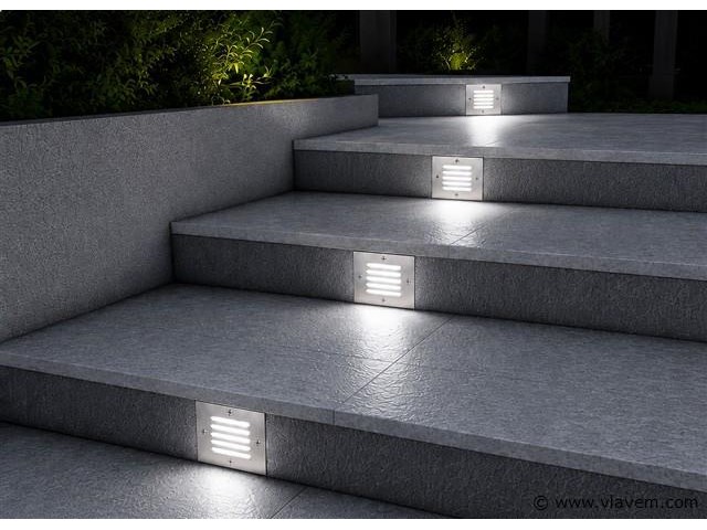6 x led trapverlichting 3w - 6400k koud wit – ip54 – akik - afbeelding 3 van  5