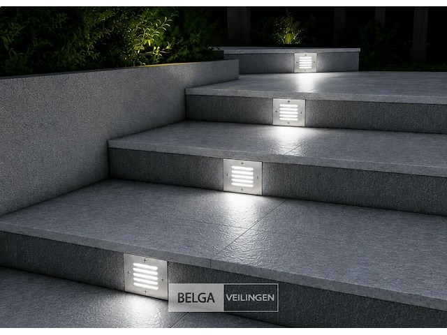 6 x led trapverlichting 3w - 6400k koud wit – ip54 – akik - afbeelding 4 van  6