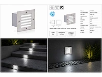 6 x led trapverlichting 3w - 6400k koud wit – ip54 – akik - afbeelding 5 van  5