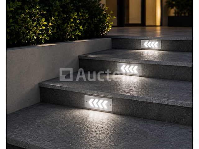 6 x led trapverlichting 3w - 6400k koud wit – ip54 – beril - afbeelding 2 van  5