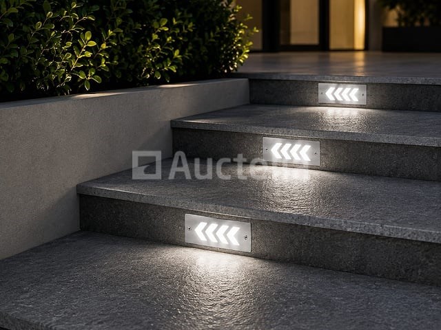 6 x led trapverlichting 3w - 6400k koud wit – ip54 – beril - afbeelding 2 van  5
