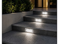 6 x led trapverlichting 3w - 6400k koud wit – ip54 – beril - afbeelding 1 van  5