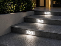 6 x led trapverlichting 3w - 6400k koud wit – ip54 – beril - afbeelding 1 van  5
