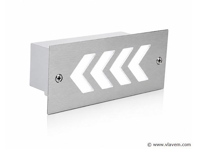 6 x led trapverlichting 3w - 6400k koud wit – ip54 – beril - afbeelding 2 van  5