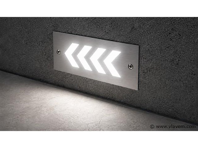 6 x led trapverlichting 3w - 6400k koud wit – ip54 – beril - afbeelding 3 van  5