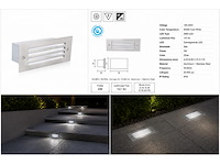 6 x led trapverlichting 3w - 6400k koud wit – ip54 – oltu - afbeelding 2 van  5