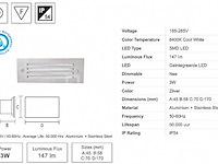 6 x led trapverlichting 3w - 6400k koud wit – ip54 – oltu - afbeelding 3 van  5