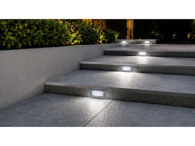 6 x led trapverlichting 3w - 6400k koud wit – ip54 – oltu - afbeelding 3 van  5