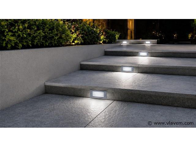 6 x led trapverlichting 3w - 6400k koud wit – ip54 – oltu - afbeelding 3 van  5