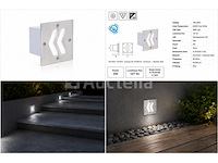 6 x led trapverlichting 3w - 6400k koud wit – ip54 – oniks - afbeelding 3 van  5