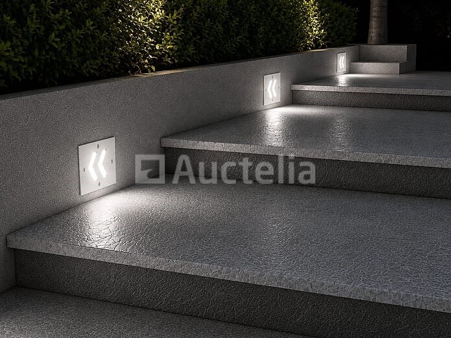 6 x led trapverlichting 3w - 6400k koud wit – ip54 – oniks - afbeelding 4 van  5