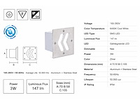 6 x led trapverlichting 3w - 6400k koud wit – ip54 – oniks - afbeelding 4 van  5