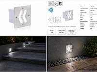 6 x led trapverlichting 3w - 6400k koud wit – ip54 – oniks - afbeelding 5 van  5