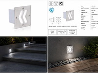 6 x led trapverlichting 3w - 6400k koud wit – ip54 – oniks - afbeelding 5 van  5