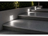 6 x led trapverlichting 3w - 6400k koud wit – ip54 – oniks - afbeelding 3 van  5