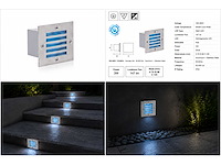 6 x led trapverlichting 3w - blauw – ip54 – akik - afbeelding 5 van  5