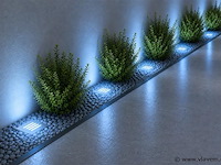 6 x led trapverlichting 3w - blauw – ip54 – akik - afbeelding 1 van  5