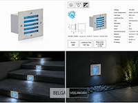 6 x led trapverlichting 3w - blauw – ip54 – akik - afbeelding 6 van  6