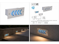 6 x led trapverlichting 3w - blauw – ip54 – beril - afbeelding 2 van  5