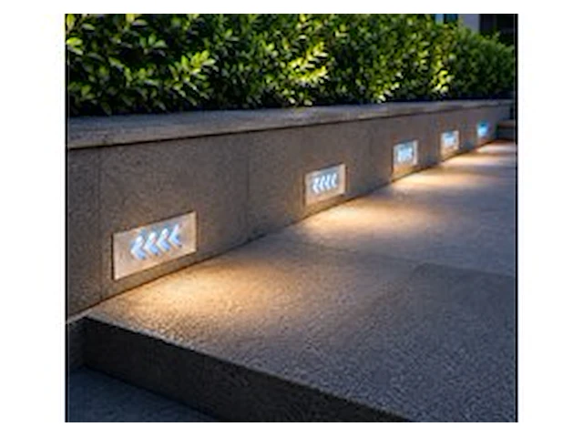 6 x led trapverlichting 3w - blauw – ip54 – beril - afbeelding 1 van  6