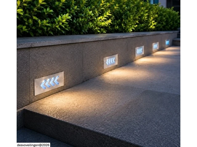 6 x led trapverlichting 3w - blauw – ip54 – beril - afbeelding 2 van  6