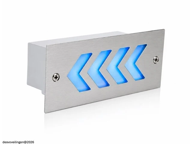 6 x led trapverlichting 3w - blauw – ip54 – beril - afbeelding 3 van  6