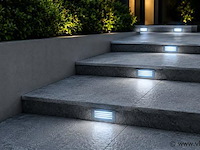 6 x led trapverlichting 3w - blauw – ip54 – oltu - afbeelding 3 van  5