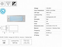 6 x led trapverlichting 3w - blauw – ip54 – oltu - afbeelding 5 van  6