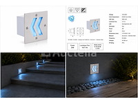6 x led trapverlichting 3w - blauw – ip54 – oniks - afbeelding 3 van  5