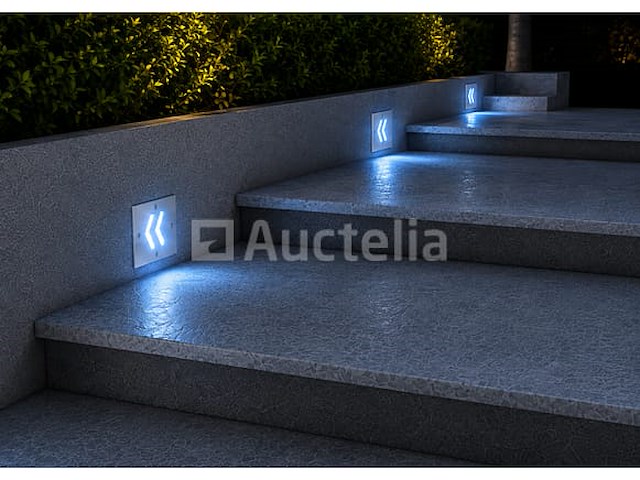 6 x led trapverlichting 3w - blauw – ip54 – oniks - afbeelding 5 van  5