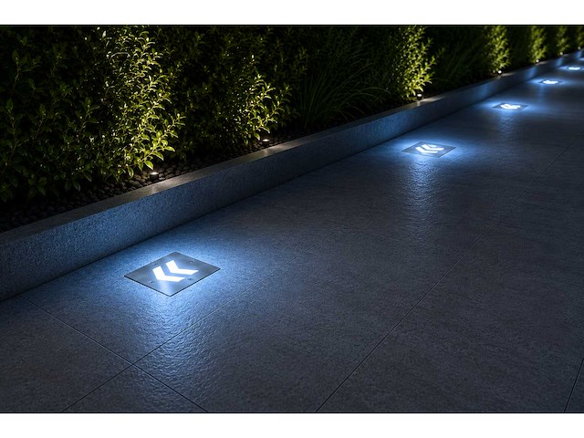 6 x led trapverlichting 3w - blauw – ip54 – oniks - afbeelding 1 van  5
