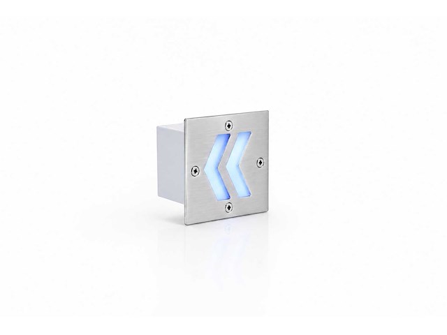 6 x led trapverlichting 3w - blauw – ip54 – oniks - afbeelding 2 van  5