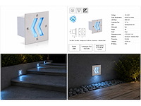 6 x led trapverlichting 3w - blauw – ip54 – oniks - afbeelding 5 van  5