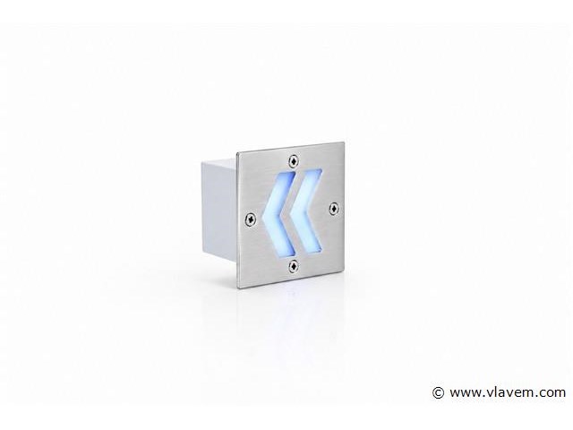 6 x led trapverlichting 3w - blauw – ip54 – oniks - afbeelding 2 van  5