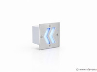 6 x led trapverlichting 3w - blauw – ip54 – oniks - afbeelding 2 van  5