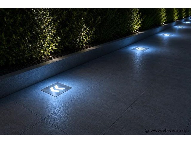 6 x led trapverlichting 3w - blauw – ip54 – oniks - afbeelding 1 van  5