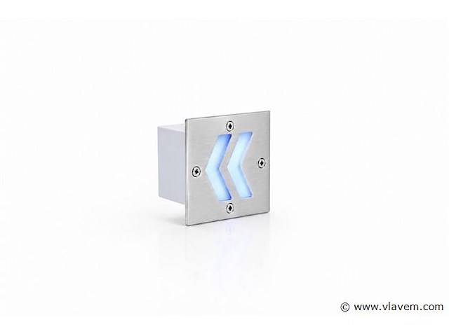 6 x led trapverlichting 3w - blauw – ip54 – oniks - afbeelding 2 van  5