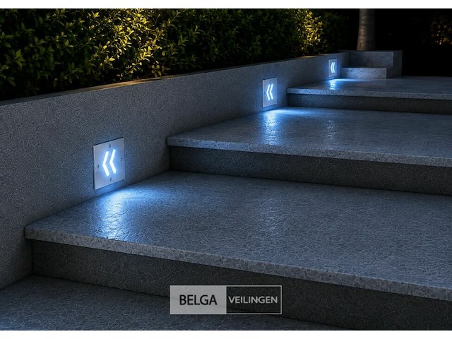 6 x led trapverlichting 3w - blauw – ip54 – oniks - afbeelding 4 van  6