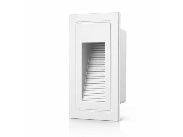 6 x led trapverlichting 3w – 3000k warm wit - rechthoek – wit – ip54 – yoga-v1 - afbeelding 2 van  5