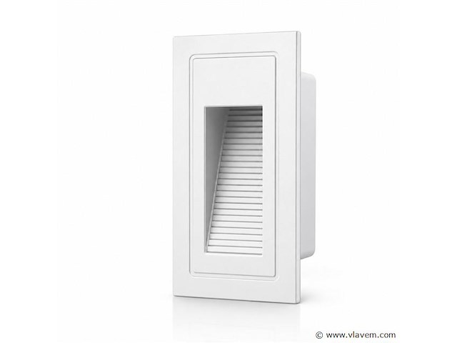 6 x led trapverlichting 3w – 3000k warm wit - rechthoek – wit – ip54 – yoga-v1 - afbeelding 2 van  5