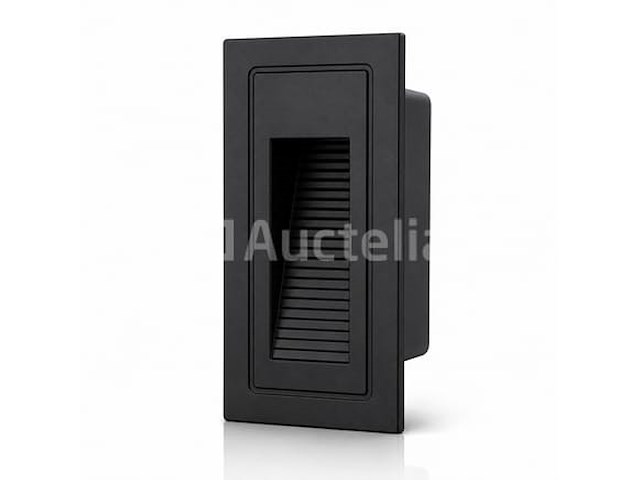 6 x led trapverlichting 3w – 3000k warm wit - rechthoek – zwart – ip54 – yoga-v1 - afbeelding 2 van  5