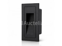 6 x led trapverlichting 3w – 3000k warm wit - rechthoek – zwart – ip54 – yoga-v1 - afbeelding 2 van  5