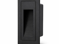 6 x led trapverlichting 3w – 3000k warm wit - rechthoek – zwart – ip54 – yoga-v1 - afbeelding 2 van  5