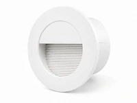 6 x led trapverlichting 3w – 3000k warm wit - rond – wit – ip54 – icon-r - afbeelding 3 van  6