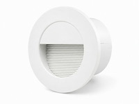 6 x led trapverlichting 3w – 3000k warm wit - rond – wit – ip54 – icon-r - afbeelding 3 van  6