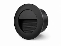 6 x led trapverlichting 3w – 3000k warm wit - rond – zwart – ip54 – icon-r - afbeelding 3 van  6