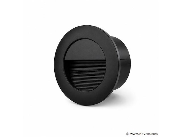 6 x led trapverlichting 3w – 3000k warm wit - rond – zwart – ip54 – icon-r - afbeelding 2 van  5